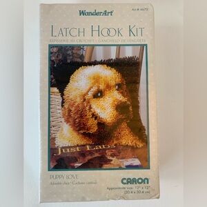 Wonderart Latch Hook Kit Puppy Love